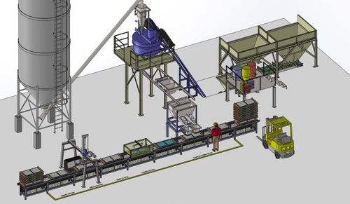 Ligne de production pour produits en béton - Rometa S.A. - pour chantier de construction