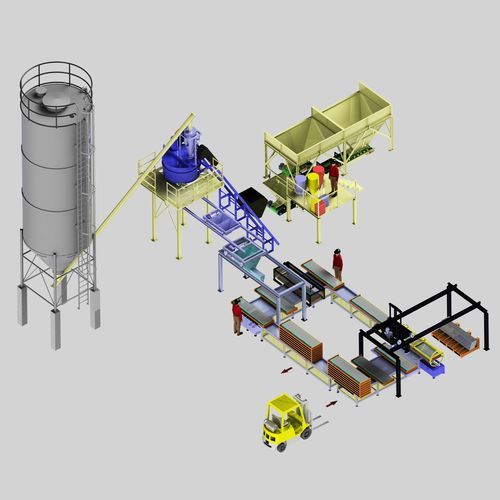 Ligne de production pour produits en béton - Rometa S.A. - automatique / pour chantier de construction