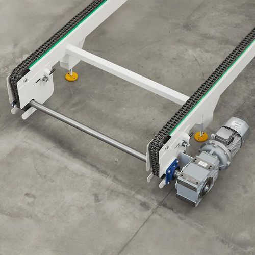 Convoyeur à chaînes - rails - horizontal / de transport / de manutention