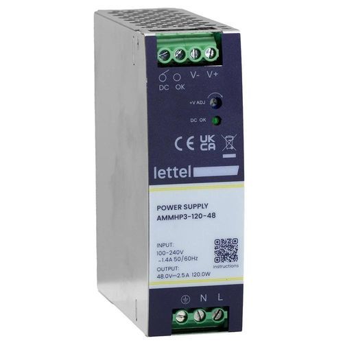 Alimentation électrique sur rail DIN - AMMHP3 series - Lettel - AC/DC / stabilisée / à découpage
