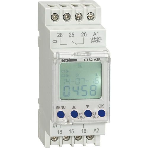 Interrupteur horaire numérique - CTS2-A2R - Lettel - avec horloge astronomique intégrée / sur rail DIN