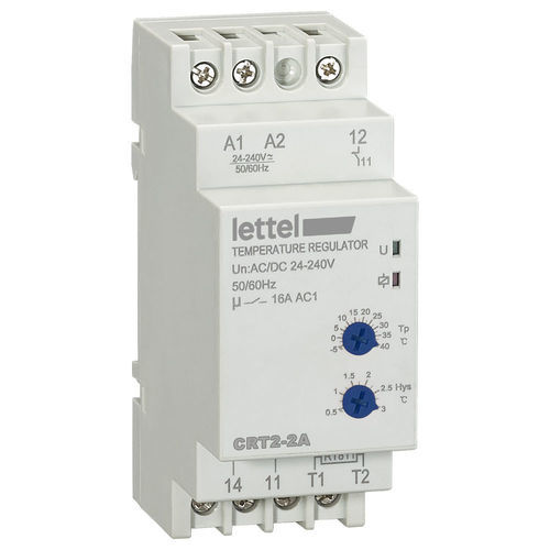 Thermostat sur rail DIN - CRT2-2A - Lettel - pour armoire électrique / modulable / avec sonde de température