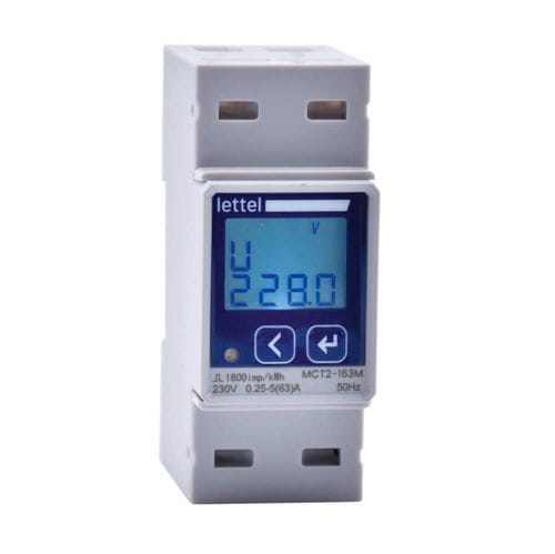 Compteur d'énergie électrique monophasé - MCT2-1100 - Lettel - sur rail DIN / numérique / 60 Hz