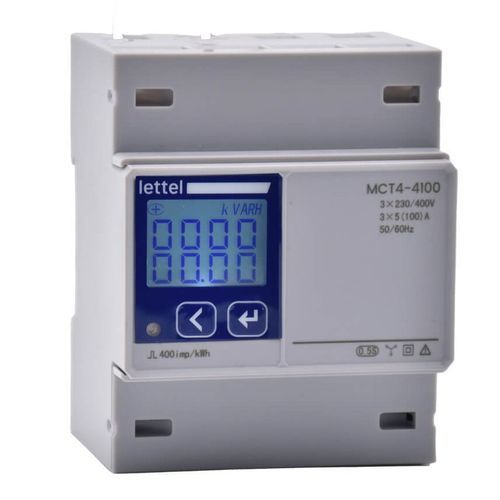 Compteur d'énergie électrique triphasé - MCT4-x100 series - Lettel - sur rail DIN / Modbus RTU / avec enregistreur de données