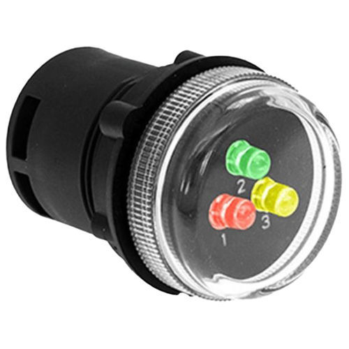 Voyant lumineux à LED - SVE3-RGY - Lettel - à montage affleurant / monté sur panneau / rond