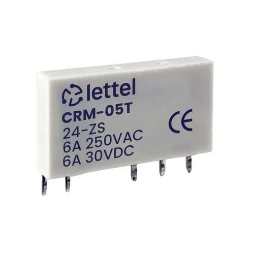 Relais électromécanique 24 Vcc - CRM-05T series - Lettel - 60 Vcc / 12 Vcc / miniature