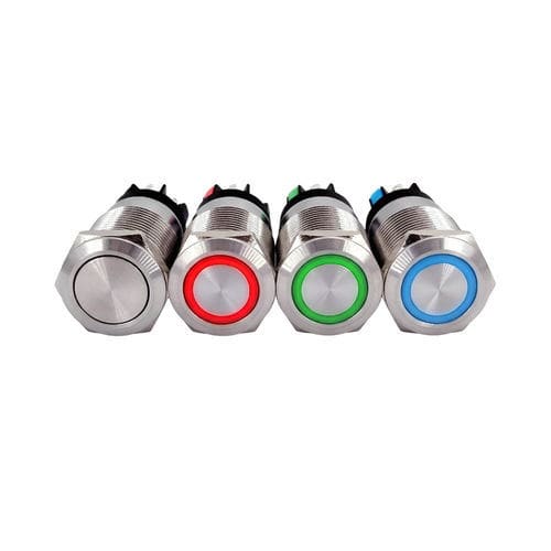 Bouton poussoir IP65 - CBP19D-1A series - Lettel - antivandalisme / 1NO/NF / plat