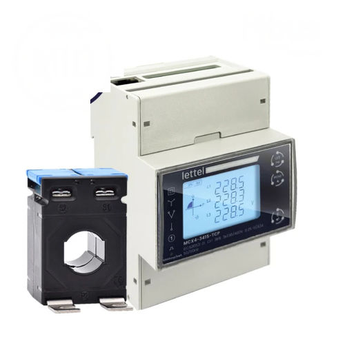 Compteur d'énergie électrique triphasé - MCX4-31XCT series - Lettel - monophasé / sur rail DIN / avec transformateur de courant