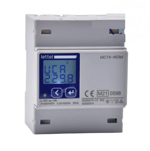 Compteur d'énergie électrique triphasé - MCT4-463M - Lettel - sur rail DIN / Modbus / sortie à impulsion