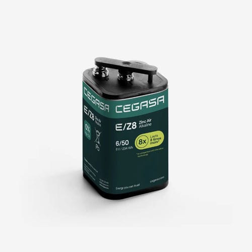 Batterie zinc air alcalin - E/Z8 6/50 - Cegasa Energía SLU - rectangulaire / 6 V / industrielle