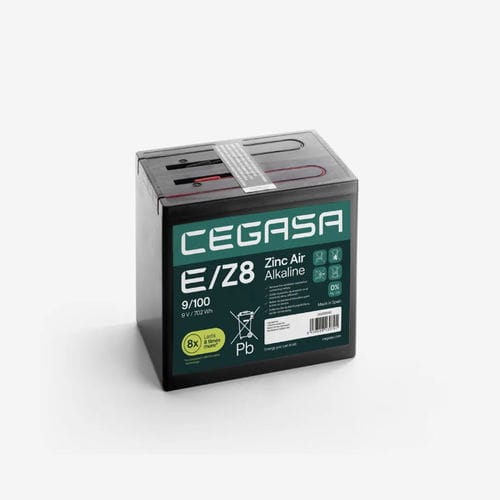Batterie zinc air alcalin - E/Z8 9/100A - Cegasa Energía SLU - rectangulaire / 9 V / industrielle