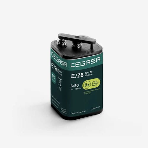 Batterie zinc air alcalin - E/Z8 6/50 - Cegasa Energía SLU - rectangulaire / 6 V / industrielle
