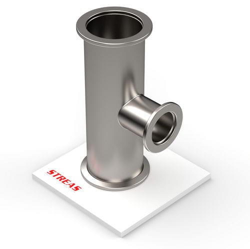 Raccord pour le vide - 3TR2510KF-4 - Streas srl - à bride / en T / en inox 304