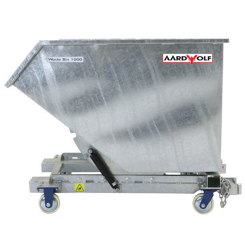Poubelle en acier - WB1000G - AARDWOLF INDUSTRIES LLC - en acier galvanisé / mobile / pour chariot élévateur