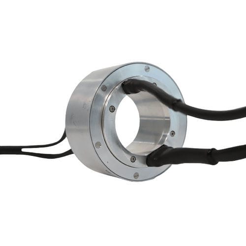 Collecteur tournant avec alésage - EVERAXIS - électrique / à colonne / pour la robotique