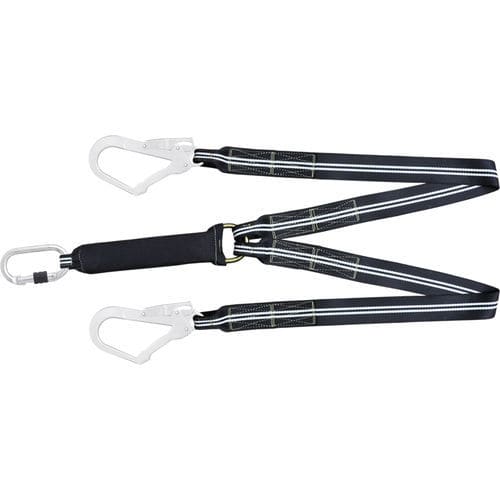 Longe anti-chute à sangle - FA3040215 - Kratos safety - double / à absorption d'énergie / EN 355