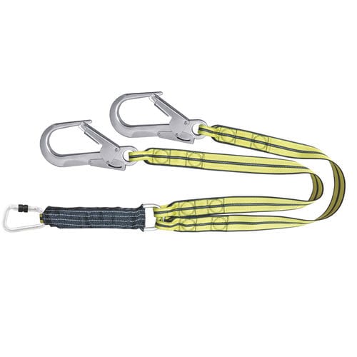 Longe anti-chute à sangle - FA3040315 - Kratos safety - double / EN 355 / avec absorbeur