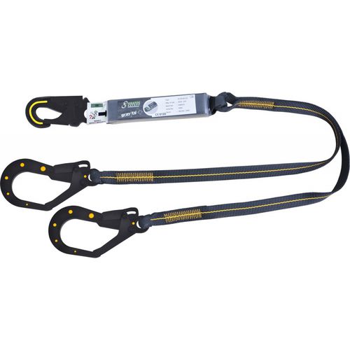 Longe anti-chute à sangle - FA3040515 - Kratos safety - double / ajustable / EN 355