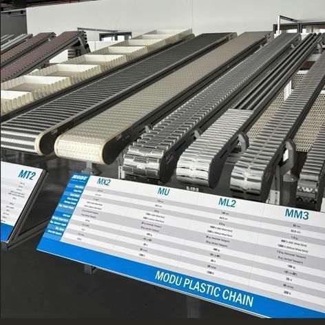 Bande de convoyeur flexible - MT2 - MODU System (M) Sdn.Bhd. (MODU Group) - continue / lisse / courbe