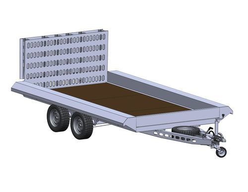 Remorque à plateau - SLT-3500-S - SingleLift - pour machines / pour engin de travaux publics / à 2 essieux