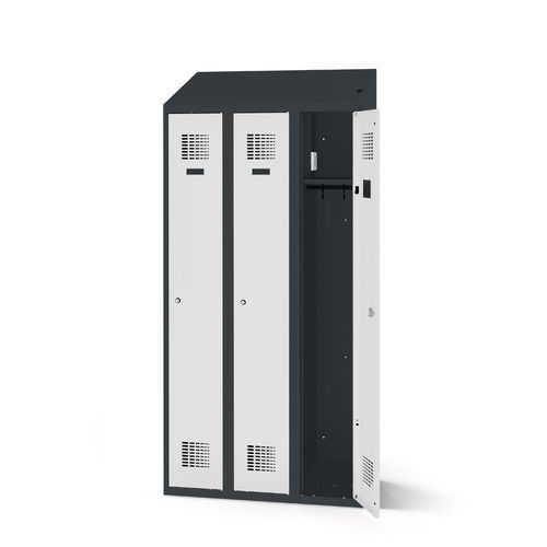 Armoire vestiaire pour entreprise - 1180-030100-0901112 - LOCKEEL s.à r.l. - pour vêtements de travail / ventilée / robuste