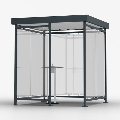 Cabane de chantier de stockage - TRENDLINE - KLEUSBERG - vitrée / modulaire / pour espaces publics