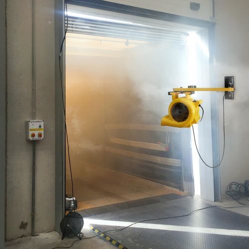Rideau d'air ambiant - AIRGATE - Anemoi Fans - montage au plafond / pour tunnel / pour applications industrielles