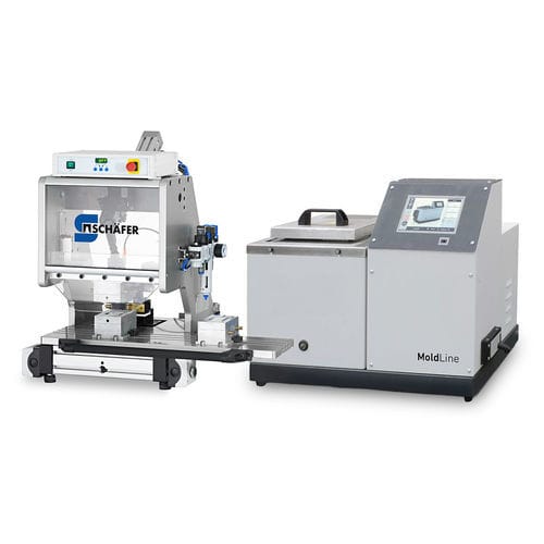 Machine de moulage application de colle thermofusible - MoldLine 850 BASIC - Schäfer Group - pour fils / divers appareils électroniques / automatique