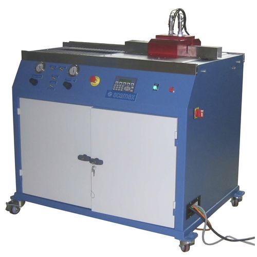 Machine de coupe à lame - SCAMEX - avec détection optique des repères / avec embase aspirante