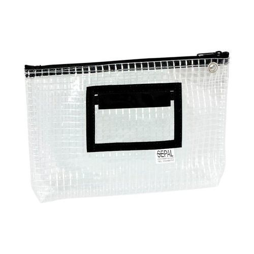 Sacoche pour transport de fonds - 63190CRIS - Sepal - à fermeture ZIP / en PVC