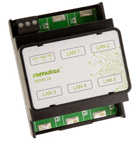 Commutateur Ethernet non administrable - RSW5.24 - Romutec Steuer- u. Regelsysteme GmbH - 5 ports / fast ethernet / sur rail DIN