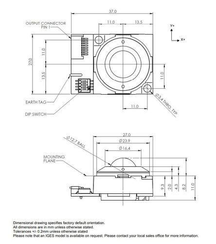 Trackball laser - X13 - Cursor Controls - encastrable / durci / de précision