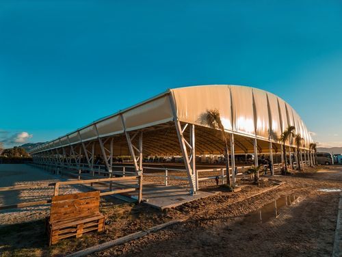 Tente agricole - OKATENT, S.L - commerciale / pour organisation d'événement / modulaire