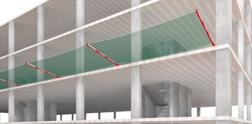 Filet de sécurité anti-chute antichute - LiteMESH - STRUMIN - pour chantier / en maille métallique
