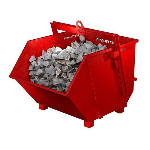 Benne auto-basculante en acier - STRUMIN - pour chariot élévateur / pour déchets / pour produits en vrac