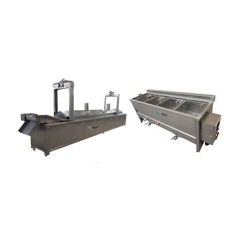 Friteuse industrielle batch - Henan Hongtu Machinery Manufacturing Co., Ltd. - pour produits à base de pâte / pour snacks / banane