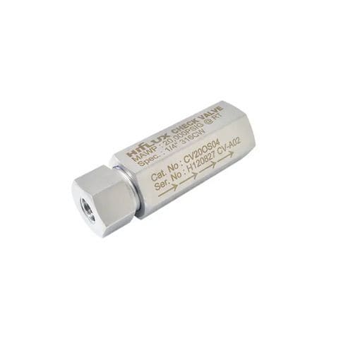 Clapet anti-retour à soupape - CV series - HIFLUX - pour hydrogène / pour gaz / UNF