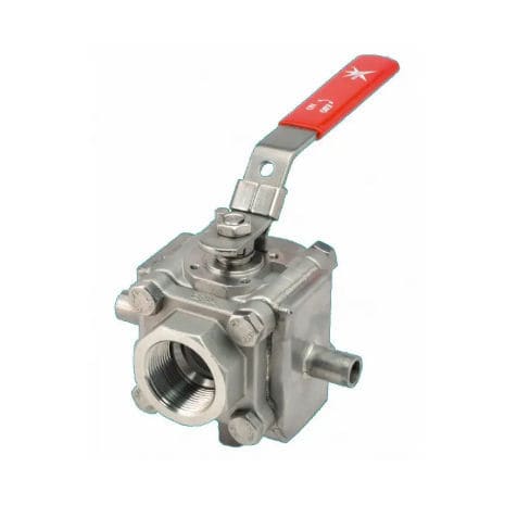 Vanne à boisseau sphérique - 83J - MARSVALVEUK - manuelle / pour vapeur / 3 pièces