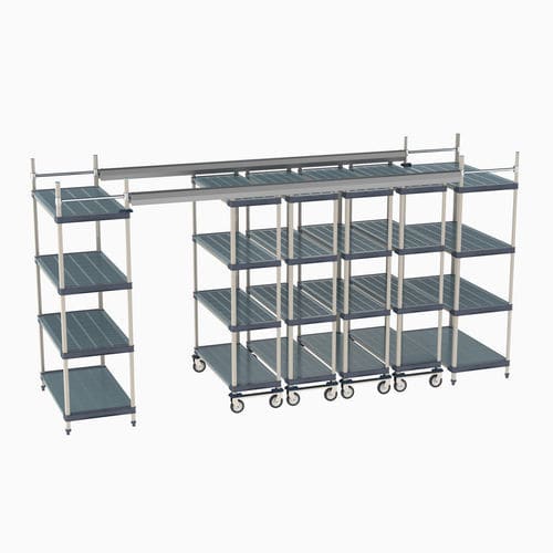 Rayonnage pour entrepôt de stockage - Top-Track - METRO - à étagères / dynamique / mobile
