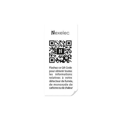 Étiquette d'identification - QR’SAFE - NEXELEC - code-barres / imprimée / thermo-sensible
