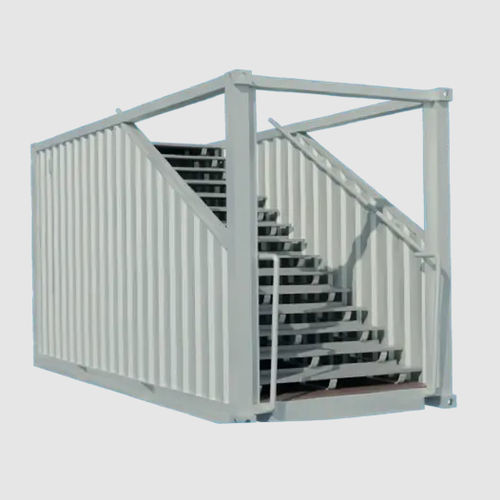 Escalier en container - Kubéko - droit / métallique / mobile