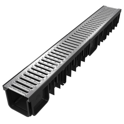 Caniveau en polypropylène - 1243 - ZINO – P - à grille / de récupération d'eau de pluie