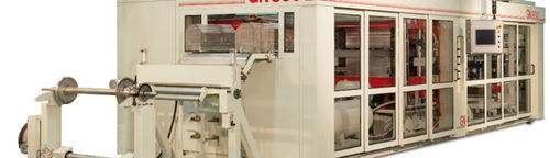 Machine de thermoformage, de découpe et d'empilage pour plaque en plastique - POLYFORM 80 - Agripak srl - de film plastique / en ABS / PP