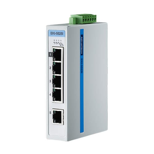 Commutateur Ethernet non administrable - EKI-5525/I - ADVANTECH - 5 ports / rail DIN / d'extérieur