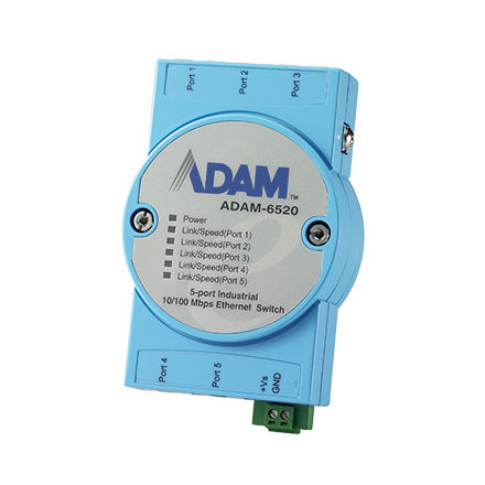 Commutateur Ethernet non administrable - ADAM-6520 - ADVANTECH - sur rail DIN / embarqué / mural
