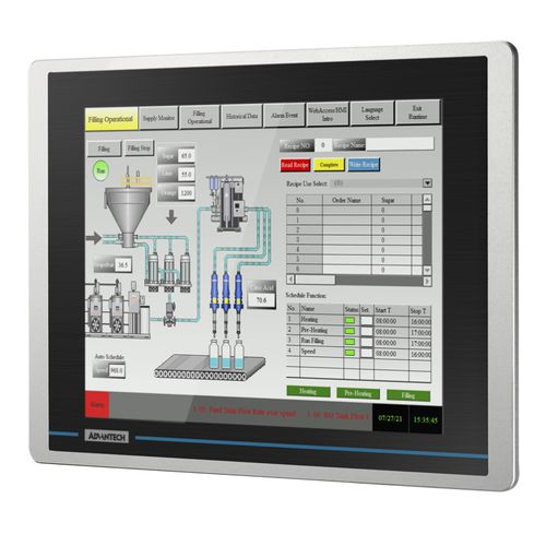 Terminal opérateur à écran tactile résistif - WOP-212K - ADVANTECH - encastrable / 1024 x 768 / RISC