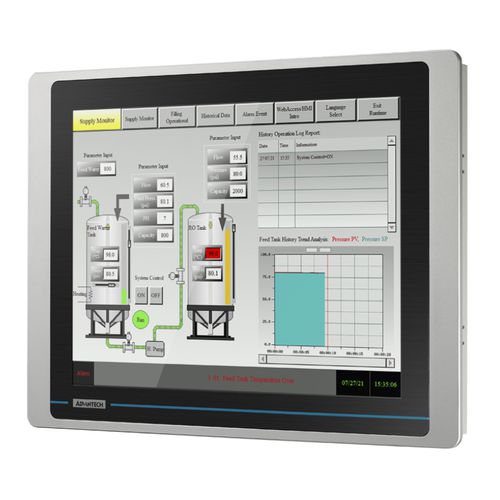 Terminal opérateur à écran tactile résistif - WOP-215K - ADVANTECH - encastrable / 1024 x 768 / RISC