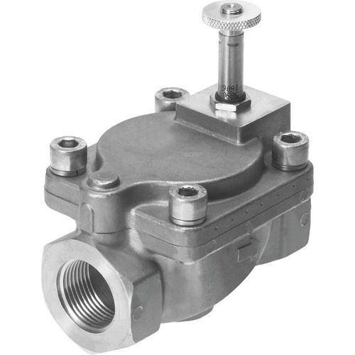 Électrovanne à commande assistée - VZWM-L    - FESTO - 2 voies / NF / pour eau