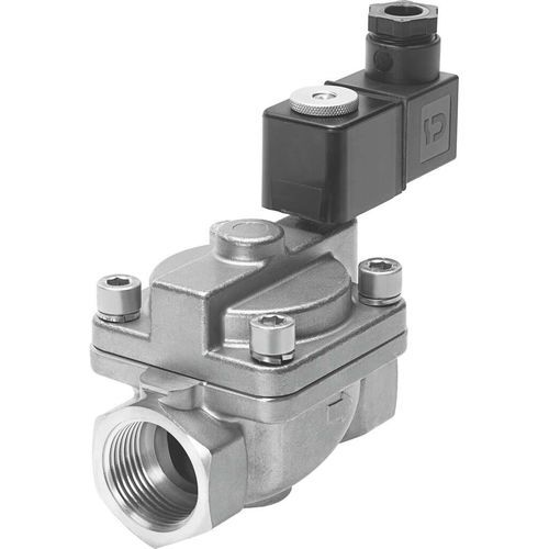 Électrovanne à commande assistée - VZWP      - FESTO - 2 voies / pour gaz / filetée