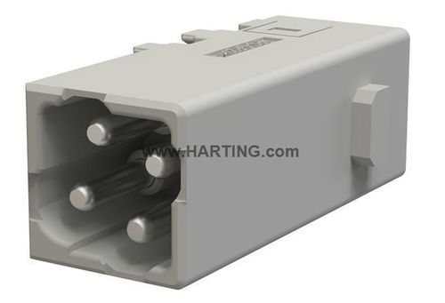Module connecteur d'alimentation électrique - Han-Mod_M_EE_4_M_C.1_PIT - HARTING - mâle / à emboîter / 4 pôles